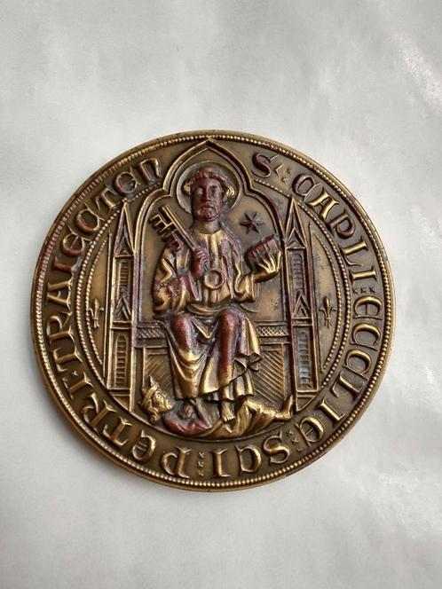 Walloonse kerk gereformeerde kerk Utrecht, Postzegels en Munten, Penningen en Medailles, Brons, Nederland, Ophalen of Verzenden