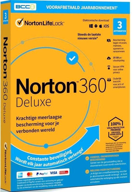 Norton Antivirus deluxe, Computers en Software, Antivirus- en Beveiligingssoftware, Nieuw, MacOS, Windows, Verzenden