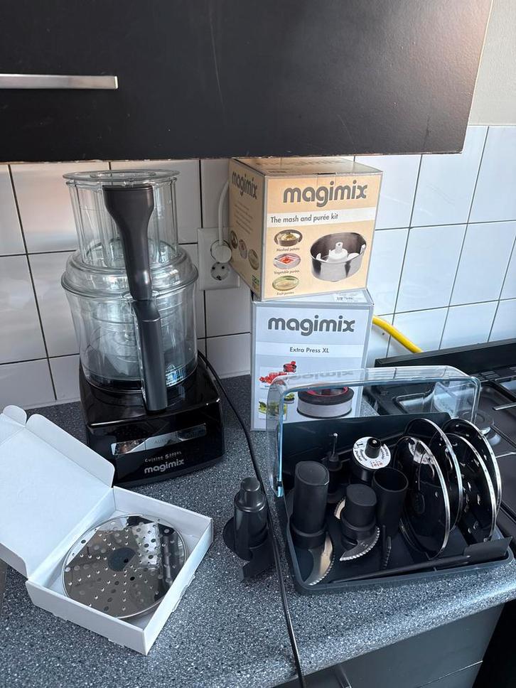 Magimix Cuisine 5200 XL premium + Extra's - Nieuwstaat!, Witgoed en Apparatuur, Keukenmixers, Zo goed als nieuw, 4 liter of meer