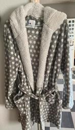 Even & Odd badjas kort grijs wit polkadot  XL, Even&Odd, Ophalen of Verzenden, Zo goed als nieuw, Maat 42/44 (L)