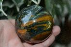 Kristallen Tijgeroog-Valkenoog bol  (nr. 04), Verzamelen, Mineralen en Fossielen, Ophalen of Verzenden