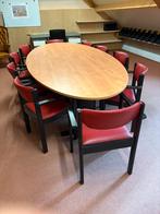 Vergadertafel met 12 stoelen, Ophalen, Gebruikt, 100 tot 150 cm, 200 cm of meer