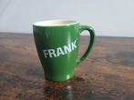 Groene Cup-a-Soup mok met Frank opdruk, Ophalen, Gebruikt