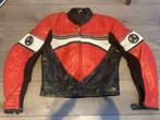 Gericke motorjas leer - maat 50/medium - rood/wit/zwart, Motoren, Ophalen of Verzenden, Tweedehands, Heren, Jas | leer