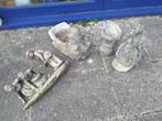 steen tuin  kabouter eend schoen uil zeemeermin 3 vrouwen zw, Tuin en Terras, Tuinbeelden, Ophalen, Gebruikt, Steen, Overige typen