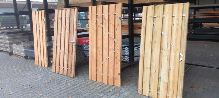 Nieuwe poortdeuren 4 stuks, Tuin en Terras, Tuinhekken en Hekwerk, Nieuw, Tuinhek, Hout, Ophalen
