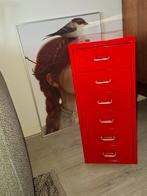 Rode ladekast, Huis en Inrichting, Kasten | Ladekasten, Ophalen of Verzenden, 25 tot 50 cm, 50 tot 100 cm, Minder dan 100 cm