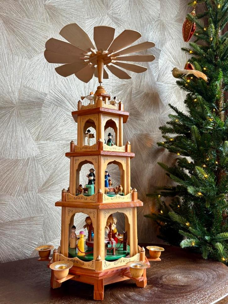Vintage kerstpyramide Design Hesse Bad Aibling, Oberbayern, Diversen, Kerst, Zo goed als nieuw, Ophalen of Verzenden