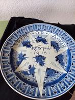 Delfts Blauw Kerstbord 1918 - Vrede op Aarde, Antiek en Kunst, Ophalen of Verzenden