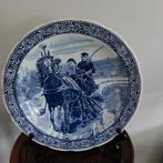 Delfts Blauw Bord met Paard en Koets, Ophalen of Verzenden
