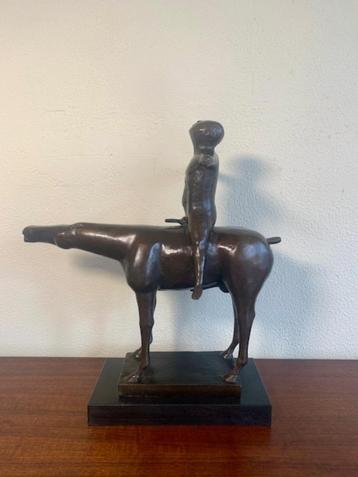 Bronzen Beeld Angel of the City Marino Marini Paard Ruiter beschikbaar voor biedingen