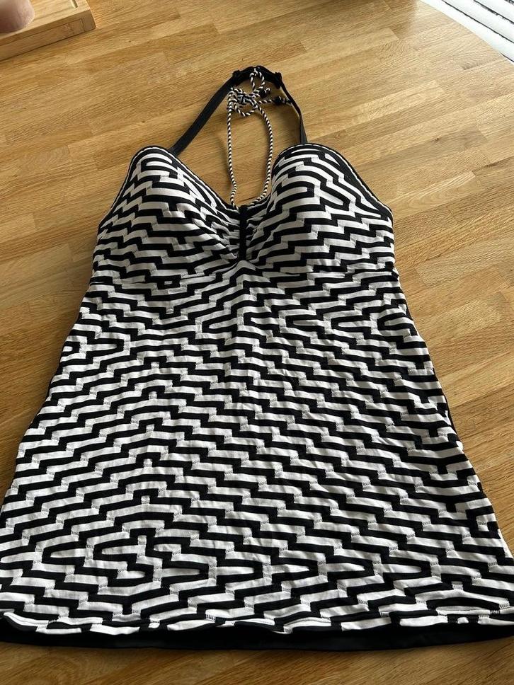 Marlies Dekkers maat 80D takini bikini zwart wit 2174, Kleding | Dames, Badmode en Zwemkleding, Zo goed als nieuw, Bikini, Zwart