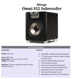 Mirage Omni-S12 Subwoofer, Overige merken, Subwoofer, Ophalen of Verzenden, Zo goed als nieuw