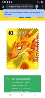 Cryptostamp België zwart t/m geel, Ophalen of Verzenden, Postfris, Overig, Overig