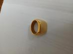Goud kleurige zegelring, Sieraden, Tassen en Uiterlijk, Ringen, Ophalen, Heer, Nieuw, Goud