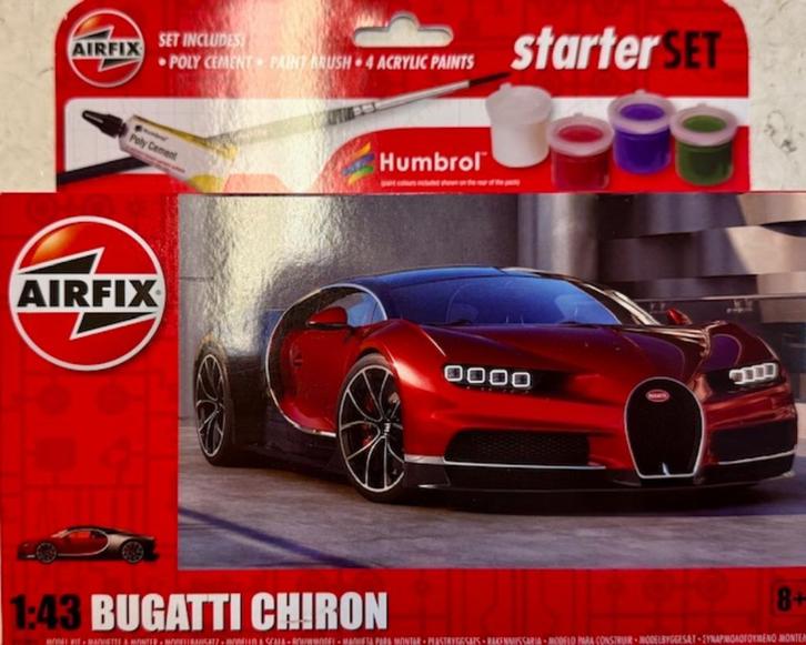 Coelianmodels, Airfix, 55005, Bugatti Chiron, 1/43, € 19,99, Hobby en Vrije tijd, Modelbouw | Auto's en Voertuigen, Nieuw, Auto