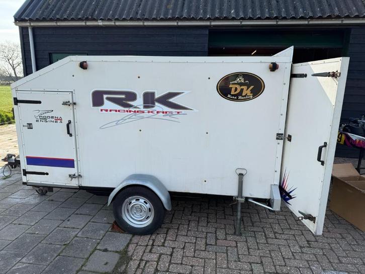 aanhanger voor 2 karts, Sport en Fitness, Karting, Gebruikt, Kart, Ophalen