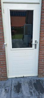 Houten achterdeur, Doe-het-zelf en Verbouw, Deuren en Horren, 80 tot 100 cm, Gebruikt, Hout, Buitendeur