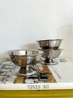 3x vintage rvs ijscoupes, Overige materialen, Gebruikt, Ophalen of Verzenden, Kom(men)