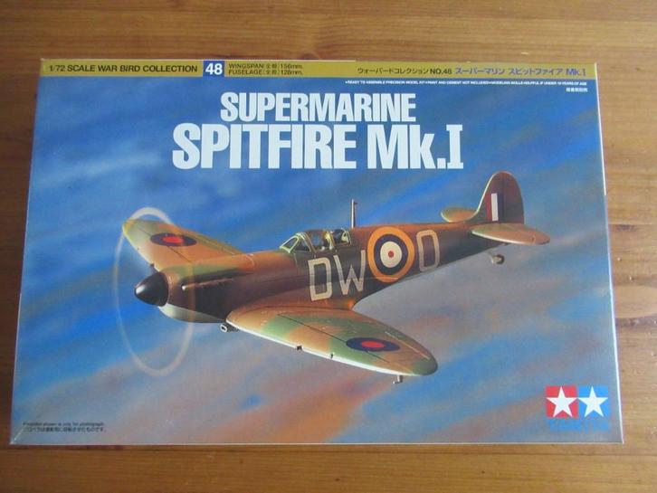 Spitfire Mk.I  (Tamiya 1/72), Hobby en Vrije tijd, Modelbouw | Vliegtuigen en Helikopters, Nieuw, Vliegtuig, 1:72 tot 1:144, Overige merken