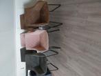 Riviera maison eetstoellen3kleuren rosé taupe en grijs stof, Ophalen of Verzenden, Zo goed als nieuw