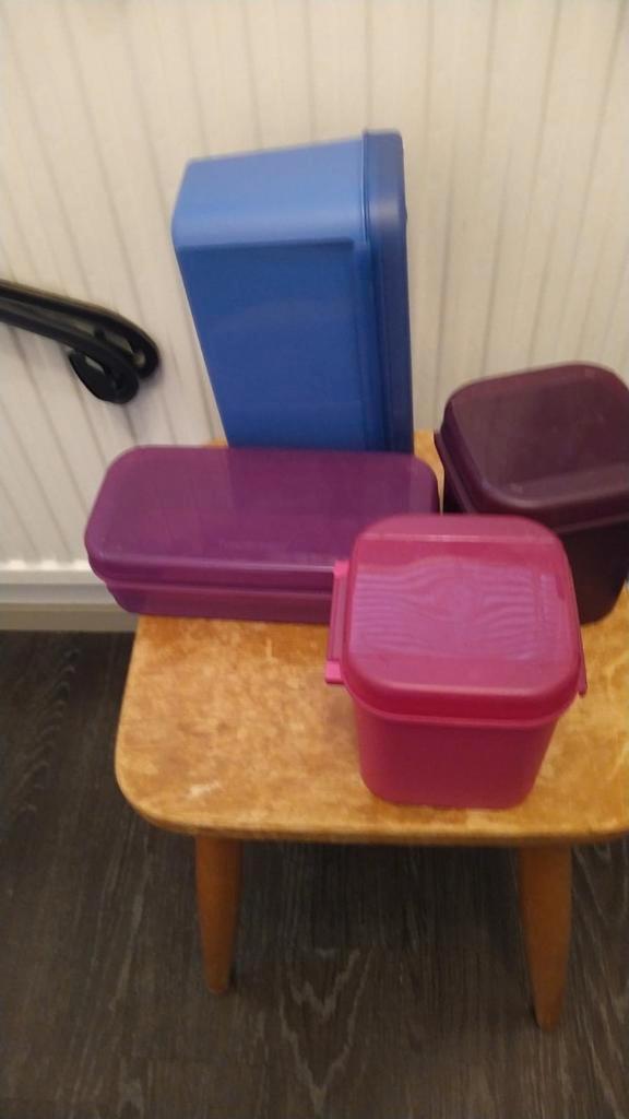 4 boxen van Tupperware, Huis en Inrichting, Keuken | Tupperware, Gebruikt, Overige typen, Ophalen of Verzenden