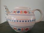 Kakelbont theepot Yvonne Jaspers, zonder deksel, Huis en Inrichting, Keuken | Servies, Ophalen, Zo goed als nieuw, Overige stijlen