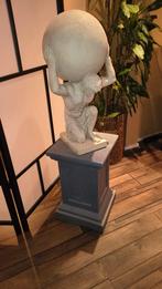 Sokkel zuil Standbeeld atlas met wereldbol, Ophalen