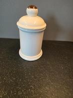Witte porseleinen kruidenpot / apothekerspot – 16 cm hoog, Antiek en Kunst, Antiek | Keramiek en Aardewerk, Ophalen of Verzenden