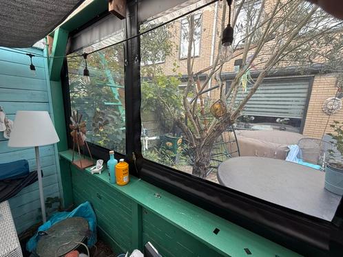 Verandazeil overkappingzeil, Tuin en Terras, Overkappingen, Zo goed als nieuw, Veranda, Ophalen