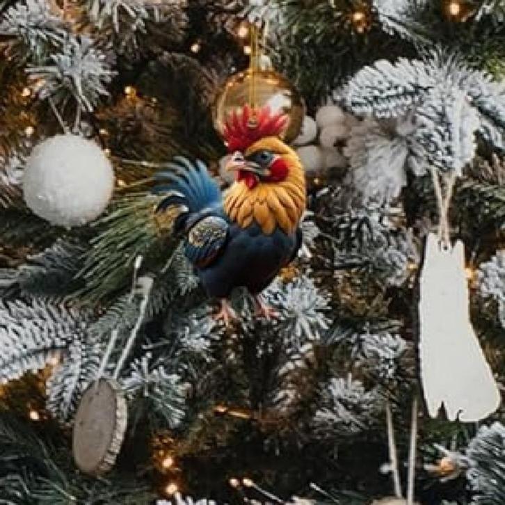 Haan Acryl Hanger voor kerstboom, tas of sleutel, Diversen, Kerst, Nieuw, Ophalen