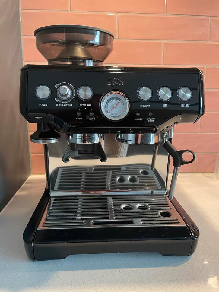 Solis (Sage) Grind & Infuse Pro - Zwart - Espresso Machine, Witgoed en Apparatuur, Koffiezetapparaten, Gebruikt, Koffiebonen, Espresso apparaat