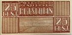 Kamp Westerbork 25 cent 1944 UNC, Ophalen of Verzenden, Los biljet