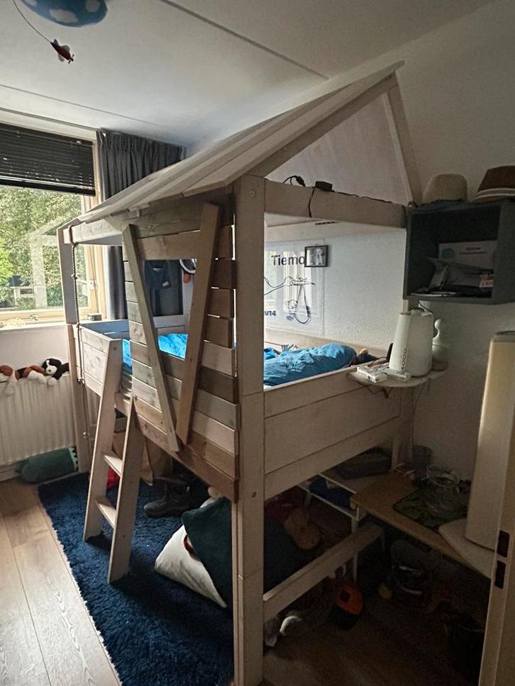 Lifetime half-hoogslaper Boomhut 90x200cm, Kinderen en Baby's, Kinderkamer | Stapelbedden en Hoogslapers, Gebruikt, Halfhoogslaper