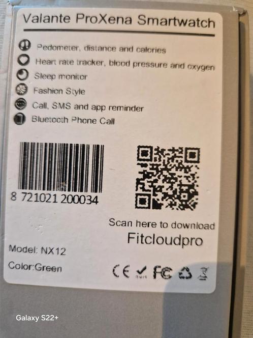 Valante Proxena Smartwatch groen, Telecommunicatie, Mobiele telefoons | Batterijen en Accu's, Ophalen of Verzenden
