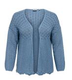 Blauw gehaakt vest Carnola van Only Carmakoma Maat 46/48, O, O, Blauw, Maat 46/48 (XL) of groter