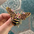 Broche bij honing vlieg wesp insect mier kever, Sieraden, Tassen en Uiterlijk, 4 tot 7 cm, Koper, Verzenden, Nieuw