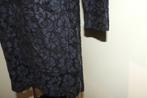 Maje jurk van kant stof blauw bloemen rits hals mt 2/M, Maat 38/40 (M), Knielengte, Verzenden, Blauw