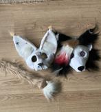 Therian mask 2x therian tail 1x furry mask, Hobby en Vrije tijd, Ophalen of Verzenden, Zo goed als nieuw, Accessoires