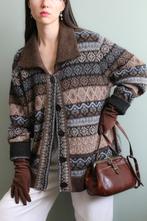 Vintage alpaca fair isle Noors vest wol met knopen, Maat 38/40 (M), Verzenden, Zo goed als nieuw, Vintage