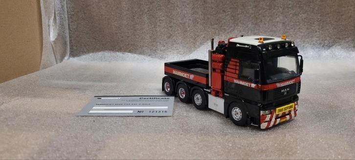 WSI MAN TGA XXL 4-axle MAMMOET, Hobby en Vrije tijd, Modelauto's | 1:50, Zo goed als nieuw, Bus of Vrachtwagen, Wsi, Ophalen of Verzenden
