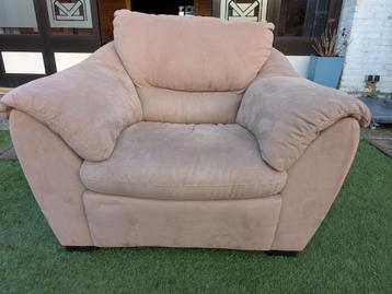 Natuzzi 1 Zits Bank/Fauteuil - Zandkleur