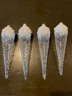 Kerstdecoratie kersthanger oude glazen kerstbal pegel 4x, Ophalen of Verzenden