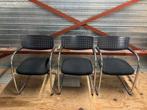 4 Stoelen in Prima Staat - Aannemelijk Bod!, Ophalen, Zwart, Zo goed als nieuw, Metaal