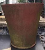 Oude Italiaanse dikke terracotta OTS pot plantenbak uniek, 40 tot 70 cm, Terracotta, Tuin, Rond