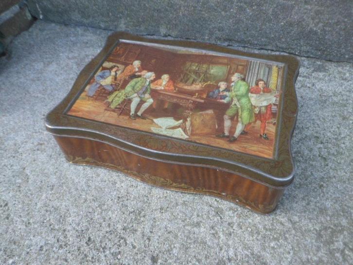 Vintage metalen kistje sieradenkistje opbergkistje schatkist, Verzamelen, Blikken, Gebruikt, Overige, Ophalen of Verzenden