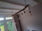 Unieke hanglamp van hout en touw, Gebruikt, Ophalen of Verzenden, Landelijk, Stof