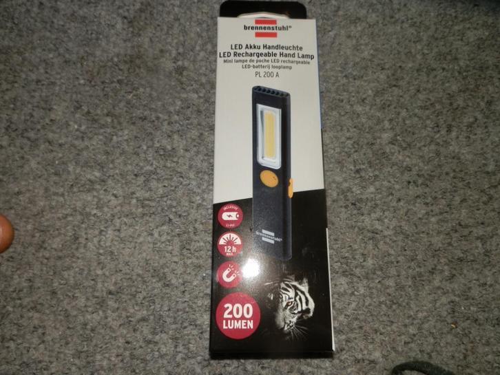 Brennenstuhl oplaadbare led zaklamp PL200 A 200 lm, Caravans en Kamperen, Zaklampen, Nieuw, Accu, Ophalen of Verzenden