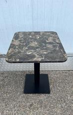 2 stuks horeca restaurant tafels 60x70 cm bruin marmer, Ophalen