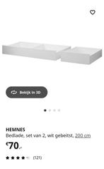IKEA Hemnes Bedlade / Dekenlade/ Opberglade, Ophalen, Gebruikt, Eenpersoons, Wit